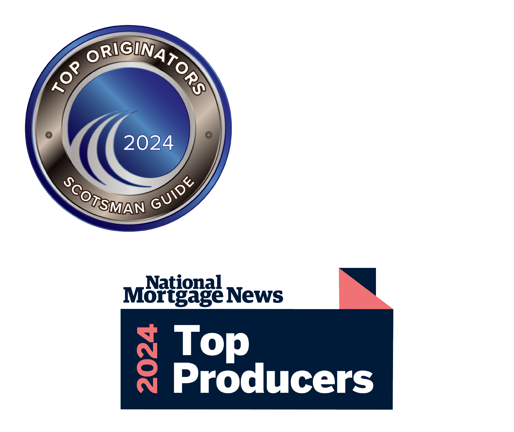 Top Originators 2024, Equal Housing Opportunity and 2024 Top Producers Logo